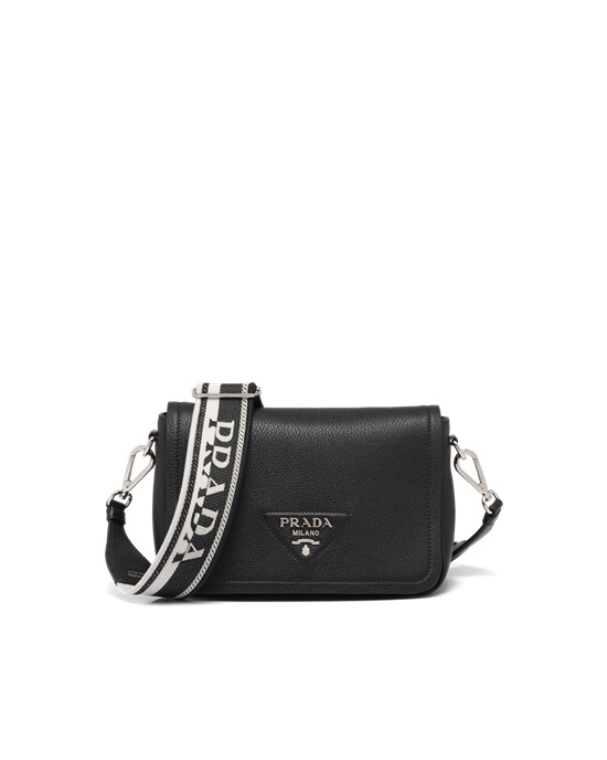 Prada Cuero Shoulder Bag Negras | 87436-JVEW