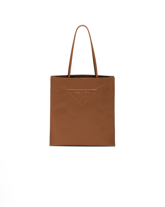 Prada Cuero Tote Bag Cognac | 64175-GKJH