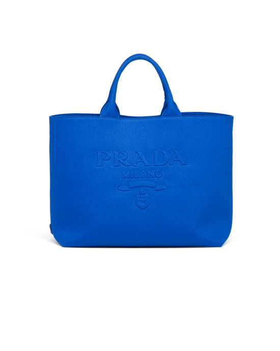 Prada Drill Tote Bag Azules Claro | 26078-BRVA