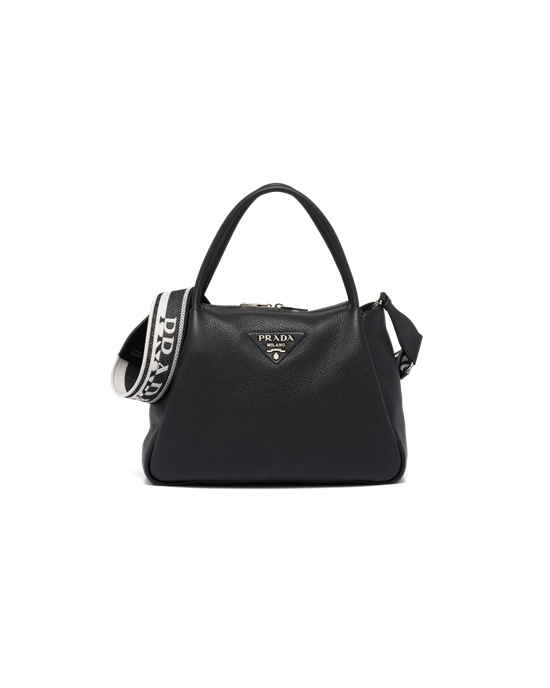 Prada Large Cuero Handbag Negras | 43607-CZBY