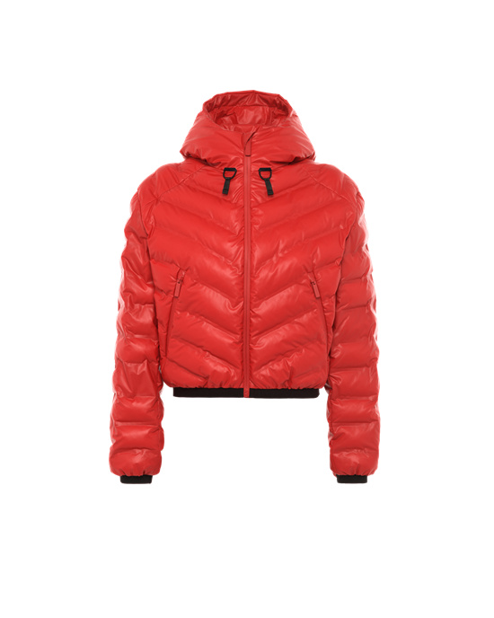 Prada Light Nylon Encapuchado Puffer Jacket Rojas | 89325-LYJD