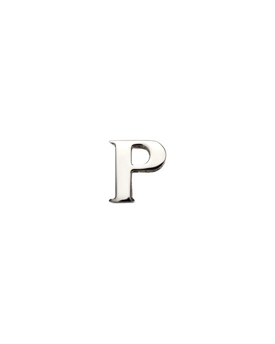 Prada My Character Sliding Metal Letter Polished Steel | 15689-XFJZ