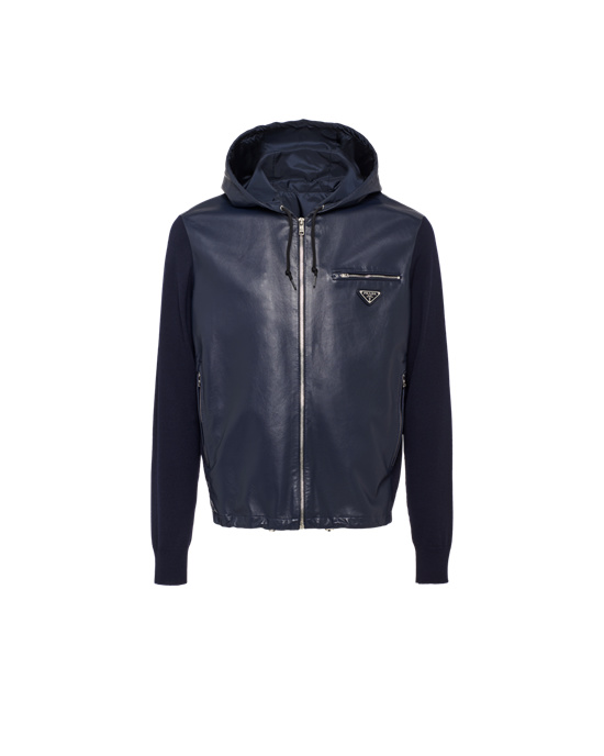 Prada Nappa Cuero Jacket Ultramarine | 95102-XKYN