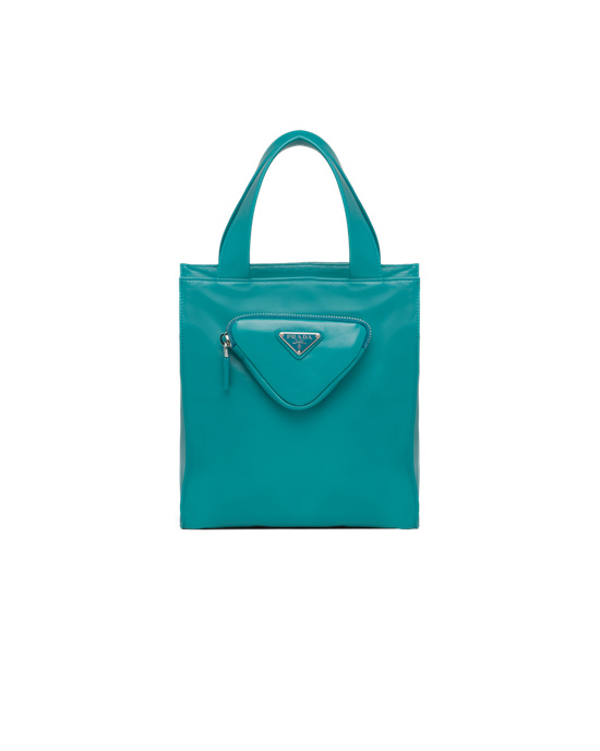 Prada Nappa Cuero Tote Bag Azules Azules | 95072-KCUF