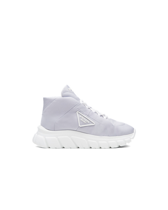 Prada Nylon Gabardine Sneakers Azules | 75306-FYCI