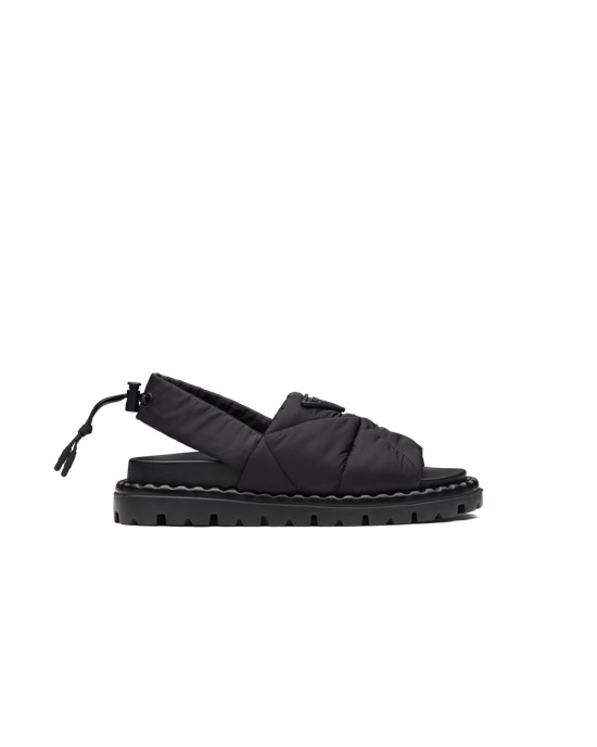 Prada Padded Nylon Sandals Negras | 13945-JOQG