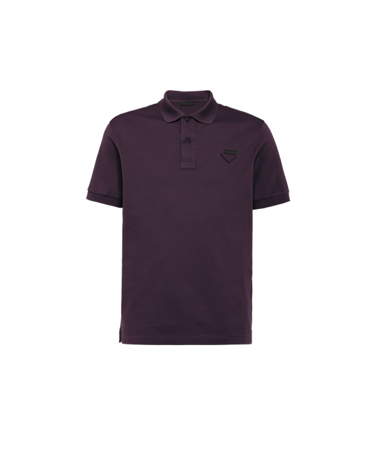 Prada Piqué Polo Shirt Plum | 76031-QYSA