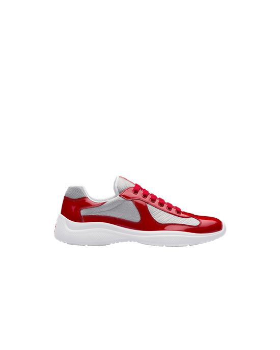 Prada Prada America's Cup Sneakers Rojas Plateadas | 31845-JDEP