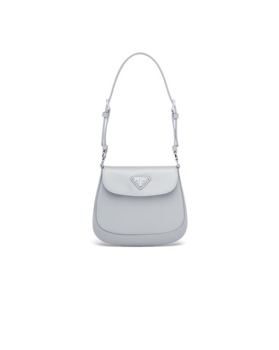 Prada Prada Cleo Brushed Cuero Mini Bag Azules | 14827-RFLJ