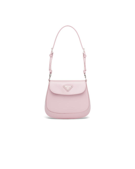 Prada Prada Cleo Brushed Cuero Mini Bag Rosas | 67025-SCOH