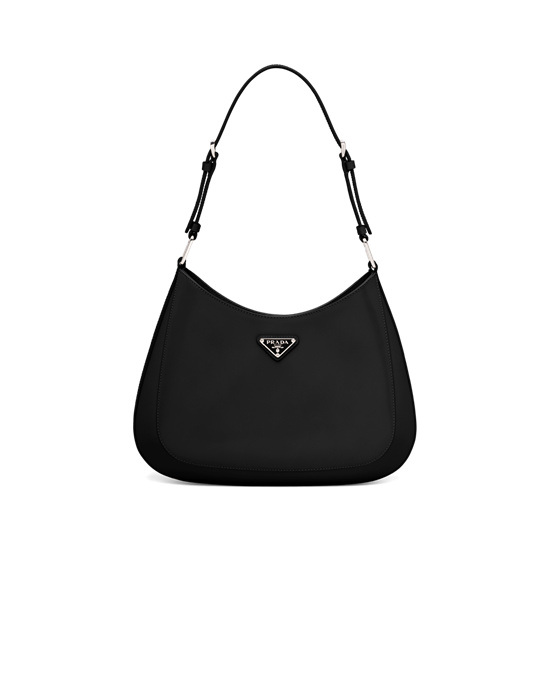 Prada Prada Cleo Brushed Cuero Shoulder Bag Negras | 06254-ZVQJ