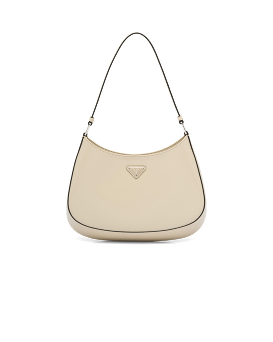 Prada Prada Cleo Brushed Cuero Shoulder Bag Desert N | 97068-WEDQ