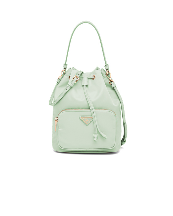 Prada Prada Duet Re-nylon Bucket Shoulder Bag Aqua | 28954-XTRK