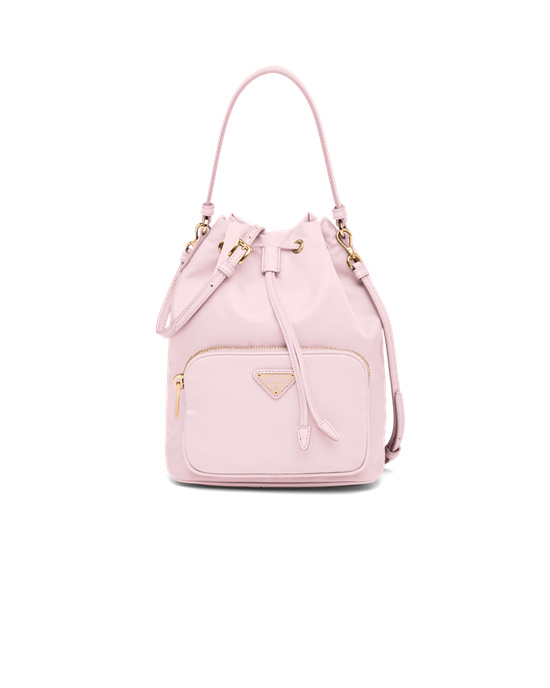 Prada Prada Duet Re-nylon Bucket Shoulder Bag Rosas | 79428-UGDS