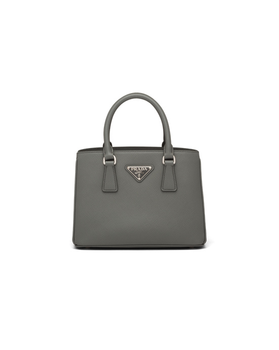 Prada Prada Galleria Saffiano Cuero Mini Bag Slate Gray | 73824-DGTN