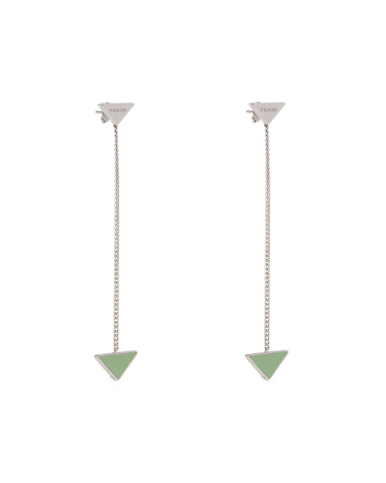 Prada Prada Symbole Drop Earrings Aqua | 69235-NKSR