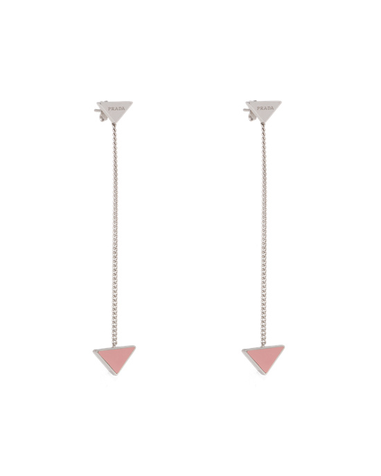 Prada Prada Symbole Drop Earrings Rosas | 98035-FUOY