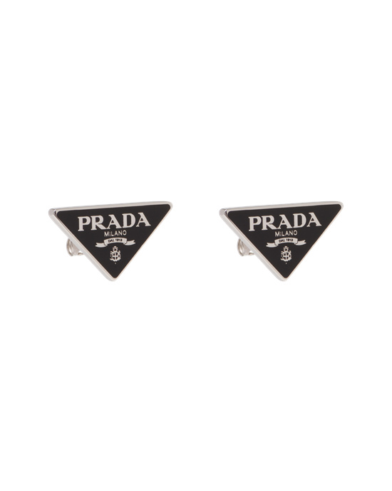 Prada Prada Symbole Earrings Negras | 45910-HNUY