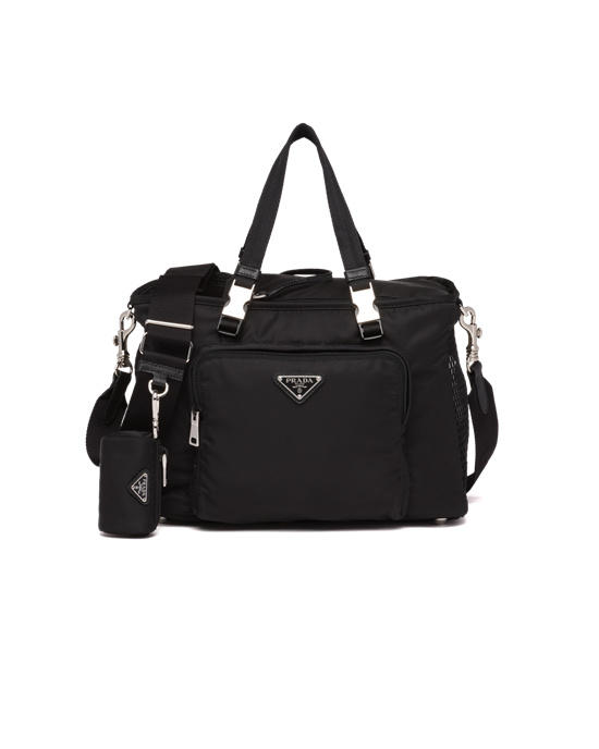 Prada Re-nylon And Saffiano Cuero Pet Bag Negras | 92164-BDNU