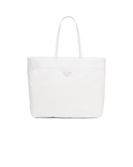 Prada Re-nylon And Saffiano Cuero Tote Bag Blancas | 01285-QZIN