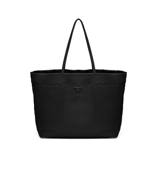 Prada Re-nylon And Saffiano Cuero Tote Bag Negras | 84127-VIZA