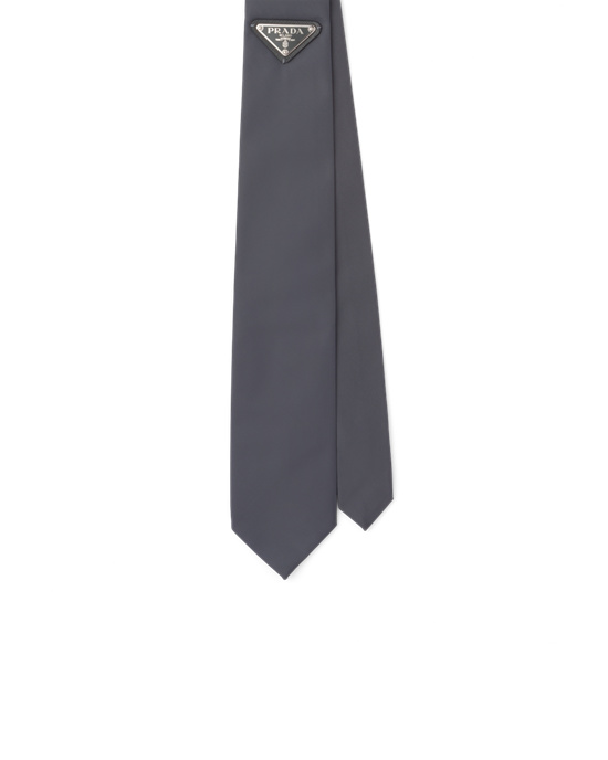 Prada Re-nylon Gabardine Tie Gris | 23179-SWCQ