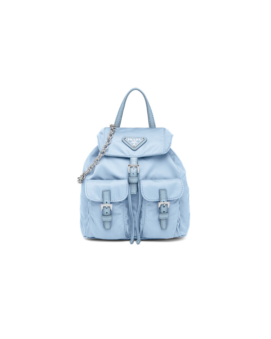 Prada Re-nylon Mini Backpack Celeste | 21983-GXNI