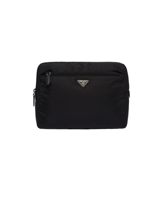 Prada Re-nylon Pouch Negras Azules | 63705-GXQJ