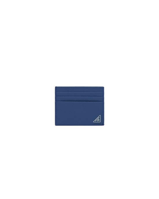 Prada Saffiano Cuero Card Holder Bluette | 05126-UFTA