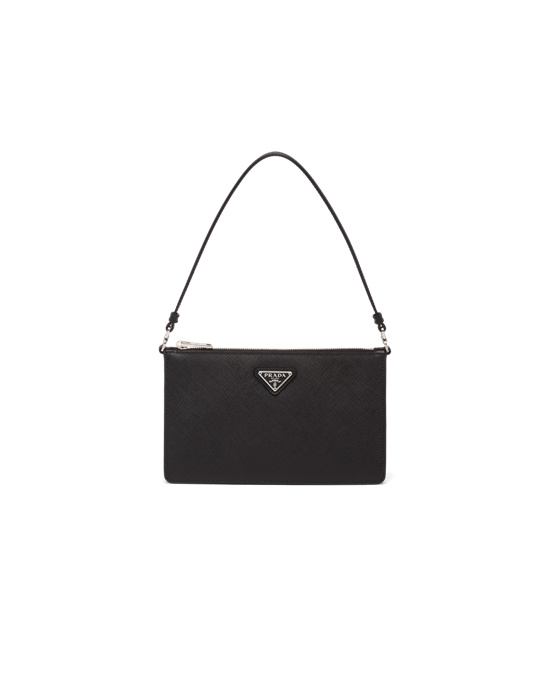 Prada Saffiano Cuero Mini Bag Negras | 50741-XPGI