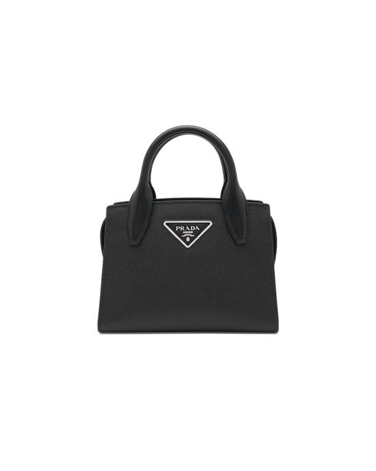 Prada Saffiano Cuero Prada Kristen Handbag Negras | 47903-AJIS