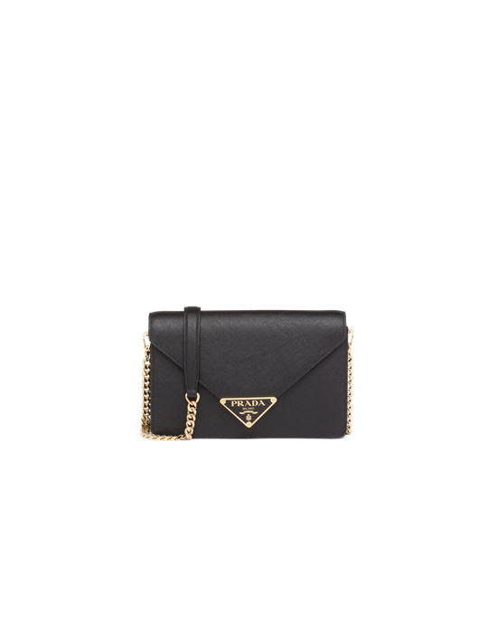 Prada Saffiano Cuero Shoulder Bag Negras | 29615-YREC