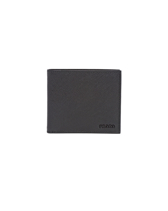 Prada Saffiano Cuero Wallet Negras | 18925-NDOE