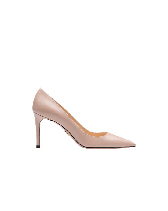 Prada Saffiano Textured Charol Cuero Pumps Rosas | 50768-YVFO