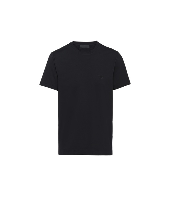 Prada Stretch Algodon T-shirt Negras | 26710-LWPG