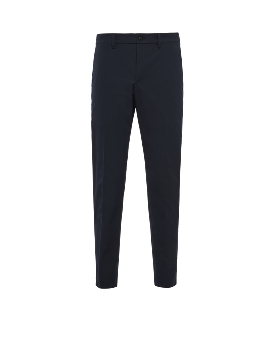 Prada Stretch Technical Fabric Trousers Azul Marino | 12307-FJAS