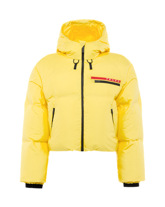 Prada Technical Nylon Puffer Jacket Amarillo | 70396-MTQY