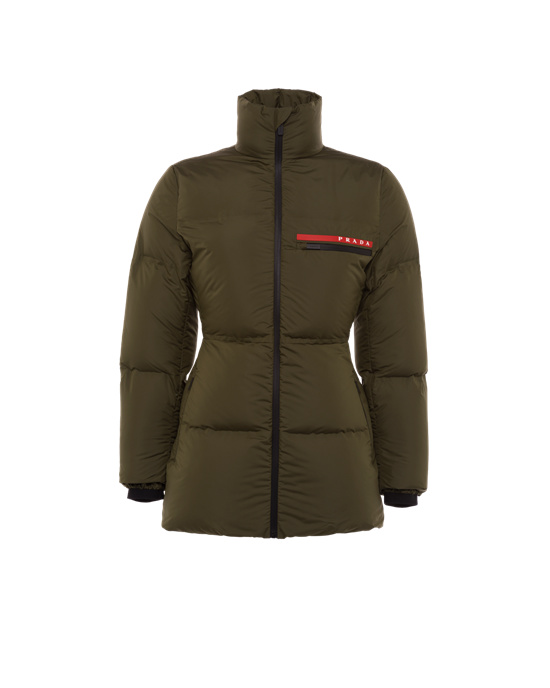 Prada Technical Nylon Puffer Jacket Verde | 15968-CIZX