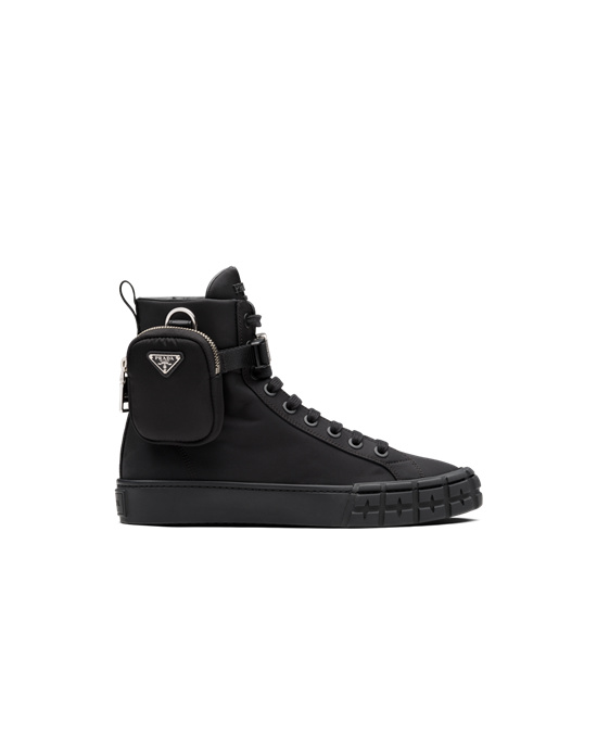 Prada Wheel Re-nylon Gabardine High-top Sneakers Negras | 52698-LWAR