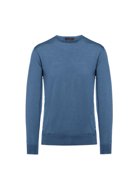 Prada Wool Sueter Azules | 63158-JFCX