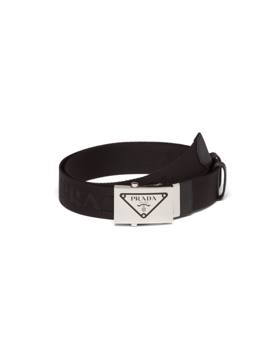 Prada Woven Nylon Belt Negras | 67549-YZNO